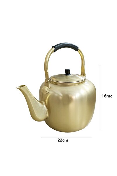 Generic Copper kettle with heat-resistant handle, 4 liters capacity