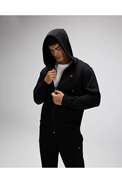 Ellesse Чорна чоловіча кофта з капюшоном на блискавці Em581