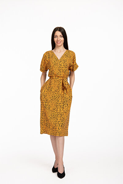 Couture de Marie Animal print viscose straight dress – Arabella