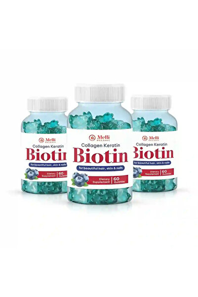 mellie Melli Collagen Keratin Biotin 3 Bottles x 60 Gummies