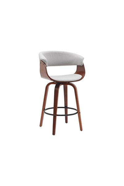 private house كرسي بار كوفي شوب قاعدة خشب -جلسة خشب-مبطن قماش