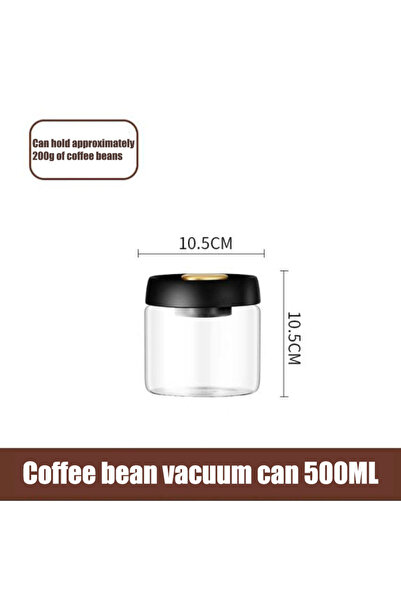 Choice وعاء تخزين طعام زجاجي شفاف محكم الغلق بحبوب القهوة سعة 500 مل، مقاوم للرطوبة والهواء