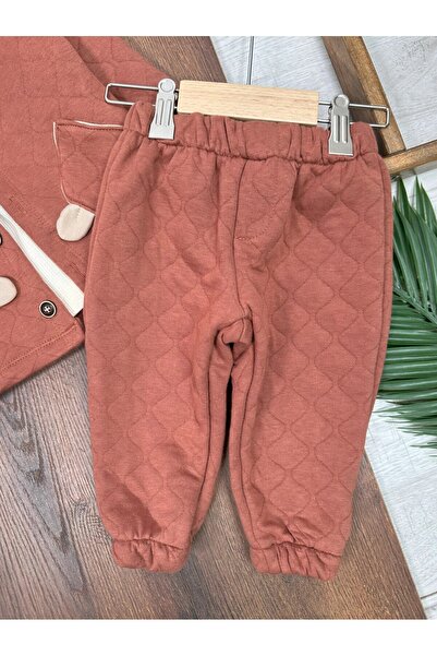 ADDA Cotton Hooded Quilted Cycling Collar 3-Piece Baby Boy Set