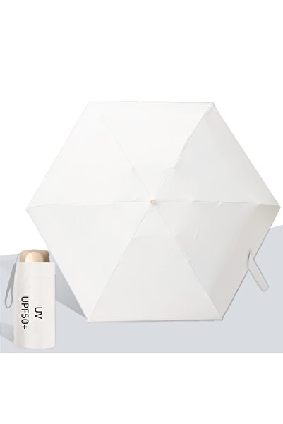 Mijia مظلة جيب صغيرة من الألومنيوم 6K بيضاء UPF50+ مظلة واقية من الشمس محمولة...