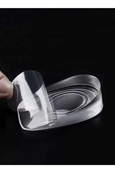 Fstyle Transparent Silicone Gel Heel Care Half Insole Cushioned Height Increasing Insoles