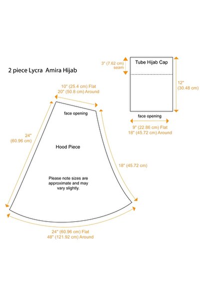 Perfectory Two Piece Hijab with Tube Cap, Easy to Wear, No Pins Required- Black & White Set