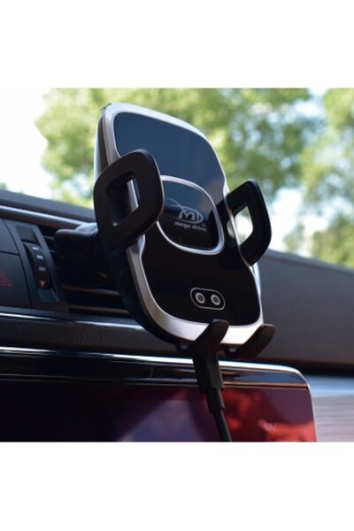 Mega Drive Smart car phone holder with Fast Charge wireless charging and ventilation grille mount