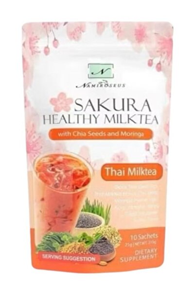 Sakura Healthy Milk Tea With Chia Seeds And Moringa