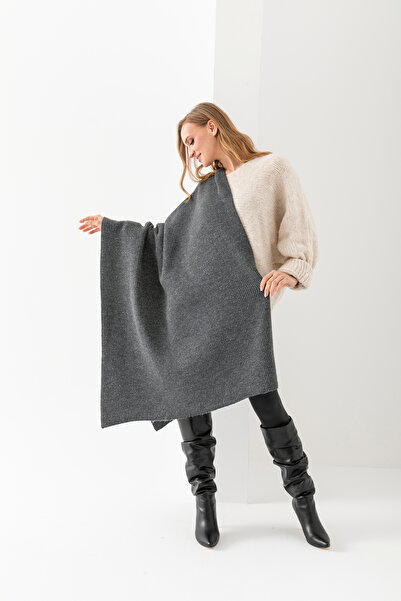 Cebe Thick Glittery Knitwear Shoulder Shawl - Stylish and Comfortable Women's Shawl Model - Shoulder Shawl