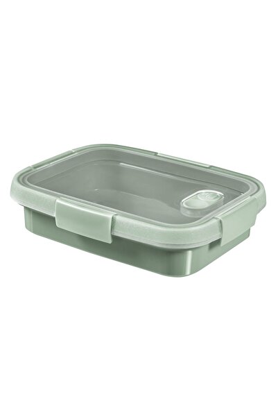 CURVER Rectangular food container with Smart To Go valve, plastic, 0.7L, Green/Transparent