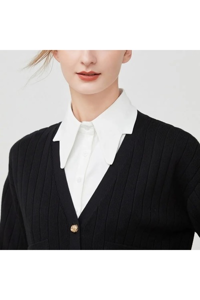 KESNUP Ψεύτικο κολάρο πουκάμισου, κλασικό μοντέλο με κοψίματα, λευκό