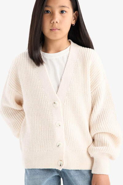 DeFacto Ecru Girl's Cardigan A2298A8/Er105