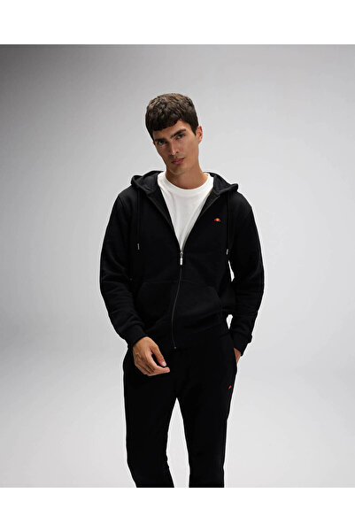 Ellesse Чорна чоловіча кофта з капюшоном на блискавці Em581