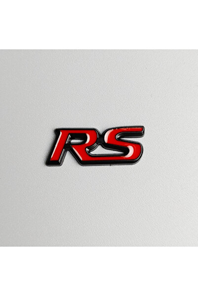 Choice أحمر أسود ثلاثي الأبعاد معدني أسود أحمر شعار RS عجلة القيادة شعار شارة...