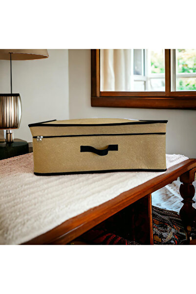 teknotrust Büyük Boy Keçe Hurç, Dolap Üstü, 60x45x20 cm, Bej renkli, şık ve k...