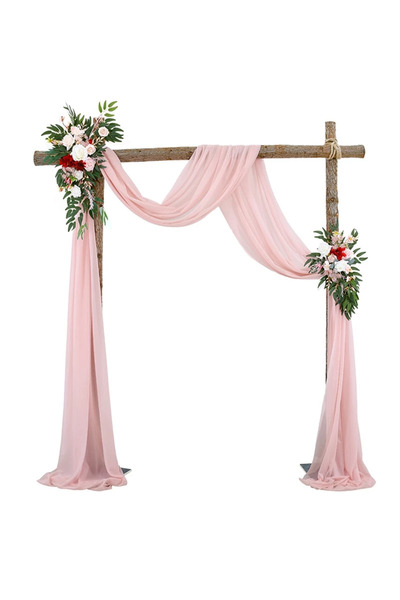 Choice8 600 سم احمرار الخدود قوس الزفاف ستارة قماش شيفون ستارة ستارة ستارة مس...