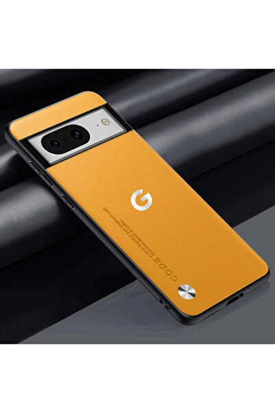 Choice أصفر لـ Pixel 8 Pro فاخر للأعمال حقيقي من جلد الكيفلار شعار غير لامع غ...