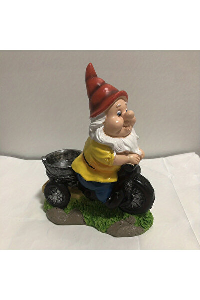 Choice G4088A دراجة Gnome زهرة قزم الفناء تمثال حديقة قزم منحوتة زخرفية زخرفة...