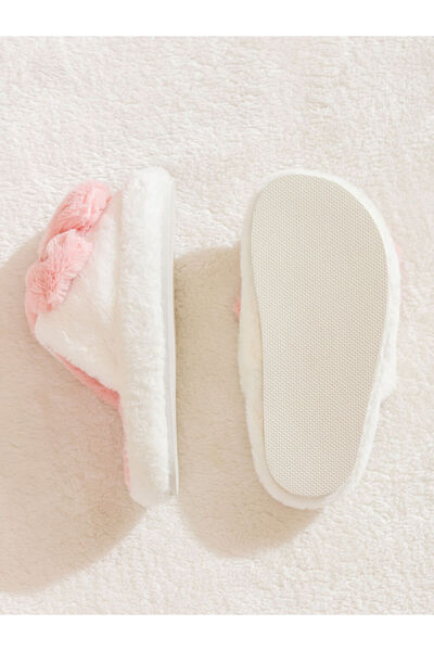 LC Waikiki Beyaz Fiyonk Detaylı Kadın Ev Terliği