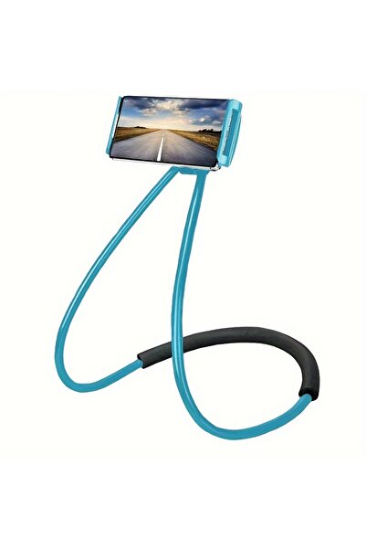 Choice حامل هاتف محمول متعدد الوظائف باللون الأزرق بجانب السرير، قابل للتمديد، مع رقبة متحركة، ومثبت للصورة الذاتية