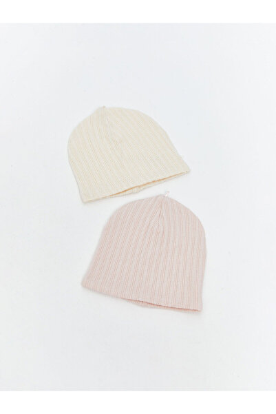 LC Waikiki New Season Basic Baby Girl Beanie Set of 2