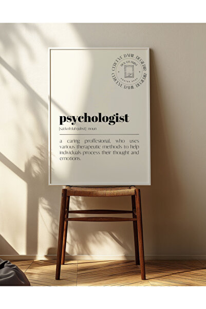 DES VU PRINT Psikolog Tanım Posteri, Psikolog Ofis Dekor Çerçevesiz Poster