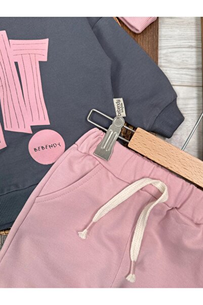 ADDA Hi Printed Cotton Cycling Collar Beanie 3-Piece Baby Girl Set