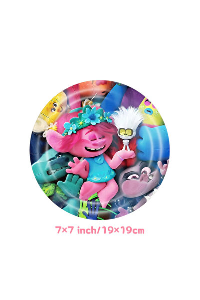 Choice أطباق مقاس 7 بوصات - 10 قطع، زينة حفلات أعياد الميلاد بنمط بالونات ترو...