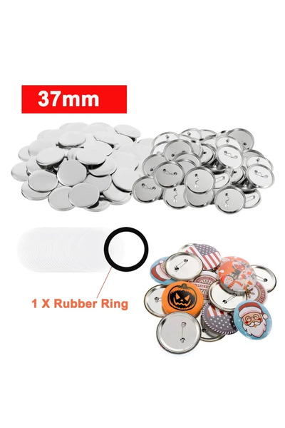Choice 37mm-200Pcs 200Sets Metal Pin Badge Button Maker Parts 25mm 32mm 37mm 44mm DIY Blank Badge Button Pa