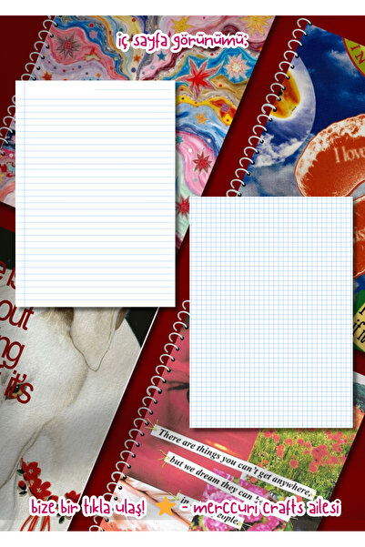 merccuri crafts A5 Spiral School Notebook 50 Sheets Set of 4 - Lined - Pvc Coated Waterproof Hard Cover