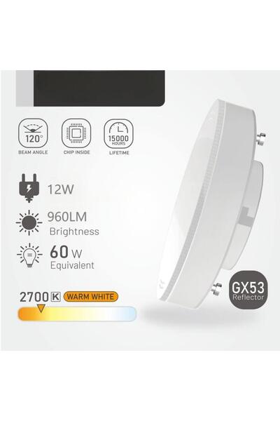 Choice 12 واط 1 قطعة أبيض ذكي LED GX53 مصباح ذكي WiFi GX53 مصابيح متغيرة اللو...