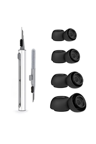 Choice 4 أزواج من رؤوس الأذن السائلة من السيليكون لأجهزة Airpods Pro 1 و2، وسادات أذن لتقليل الضوضاء، باللون الأسود