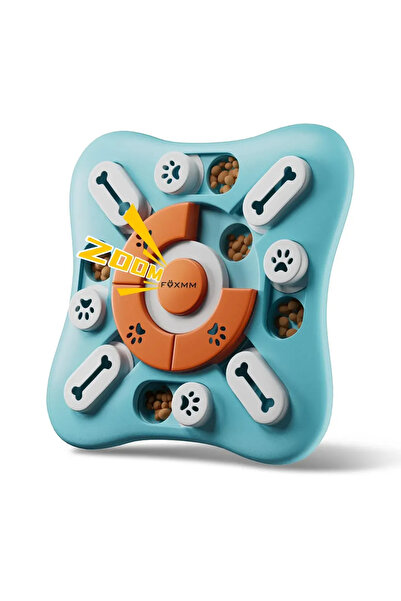 Choice لعبة ألغاز تدريب الكلاب Blue IQ لتنشيط الذهن والتفاعل، مغذي بطيء وممتع...