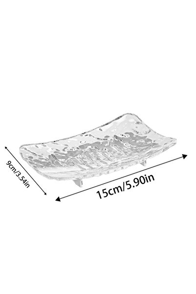 Choice حامل صابون شفاف بتصميم ثقب تصريف وقاعدة مانعة للانزلاق وصينية صابون من...