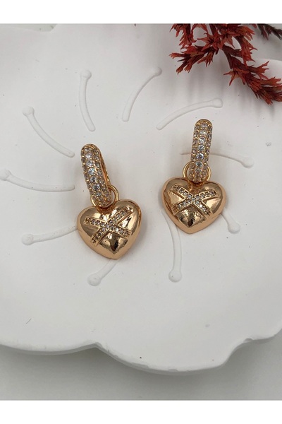 fmaccessoriess Women's Earrings Stainless Steel Color and Size Are Designed in the Description Images Are from the Brand Fmaccesori̇es