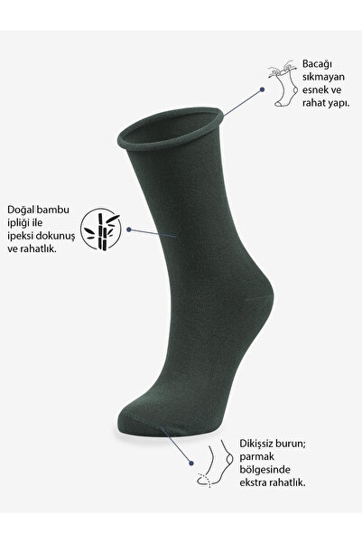 STEPPE BERRY 6 Pairs Women's Seamless Elasticless Bamboo Socks