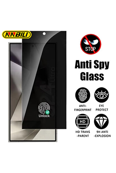 Choice1 زجاج حماية للخصوصية لهاتف Galaxy S24 Ultra من NNBILI، زجاج مقوى للخصوصية لهاتف S24 Ultra وS24+ Plus، مانع لبصمات الأصابع