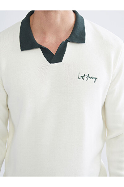 LC Waikiki Timeless Advice |   Polo Neck Men's Knitwear Sweater