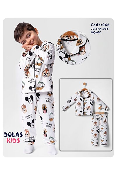dolaş kidss Boy's Cute Animal Figure Pajama Set