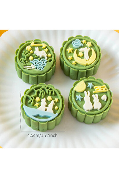 Choice B 4 قطع/مجموعة قالب كعكة عيد الفصح على شكل أرنب قالب معجنات يدوي بالضغ...