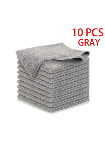 Choice 10 pcs Gray 5/10/20pcs Kitchen Towel, Ultra-fine Fiber Light Gray Cleaning Cloth Set, Absorbent, Sof
