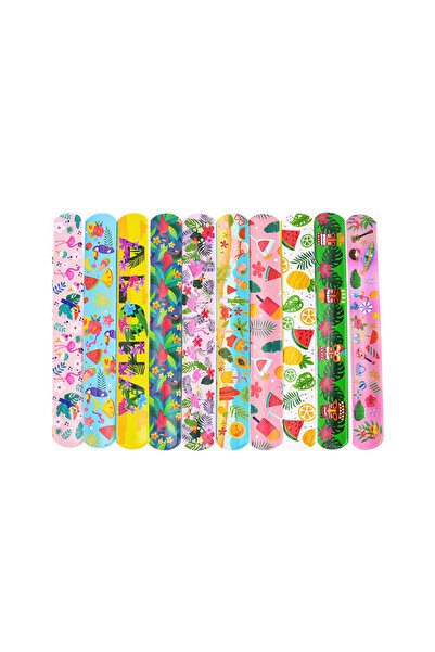Choice 10pcs B02 10/12pcs Hawaiian Party Aloha Slap Bracelets Troal Flamingo ...