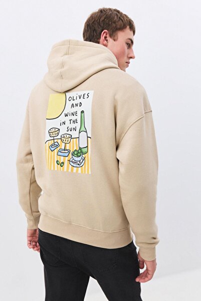 Trendiz Women's Olives and Wine Sweatshirt Stone