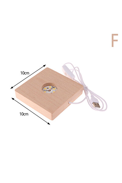 Choice3 10CM 1pc 5/6/7/8/9/10CM Led Solid Wood Lamp Square Night Light Usb La...