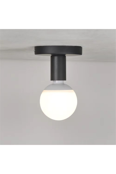 Choice1 بدون لمبة سوداء E27 حامل مصباح أسود مصباح مدخل بسيط قاعدة مصباح سقف ص...