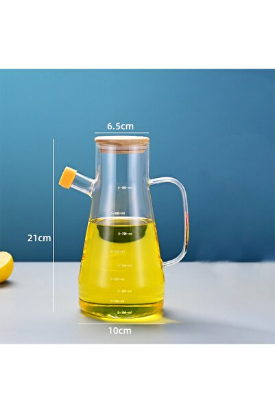 Choice 900 مل 900/1000 مل زجاجة زيت شفافة مع غطاء ومقبض ومقياس وزن وعاء زيت زجاجي مقاوم للحرارة وخل