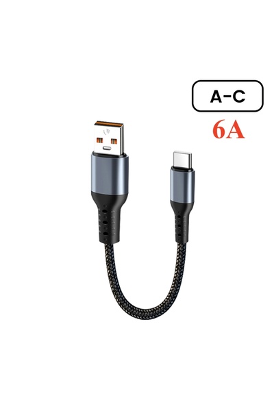 Choice 0.25 م كابل USB مستقيم إلى C Crouch 90 درجة قصير USB من النوع C إلى ال...