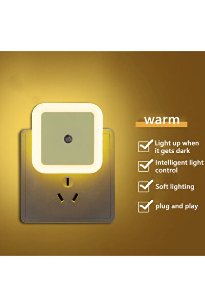 Choice 1PCS Warm light EU Light Control Sensors American and European Plugs f...