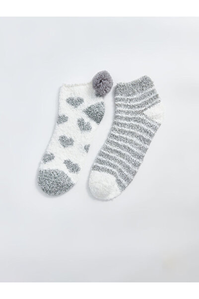 LC Waikiki Sparkling Choices from Shining Store | Patterned Women's Home Socks 2-Pack