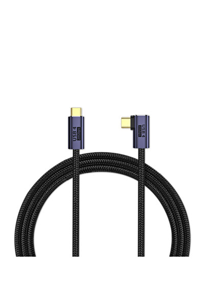 Choice كابل بيانات USB4 Thunderbolt 4 بزاوية 90 درجة بطول 2 متر PD 100W 5A 20...